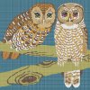 Two Owls on a Branch - Retro Design.jpg
