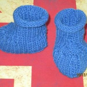 Baby Booties "Blue Step"