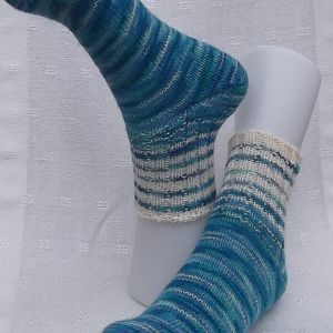 Socken blau-weiß