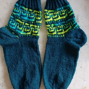 Mosaikmuster-Socken