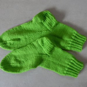 Socken uni grün