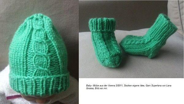 Baby- Mütze und Socken