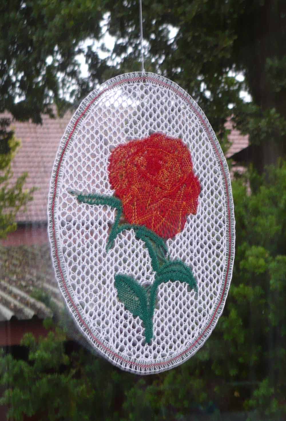 Fensterbild Rose