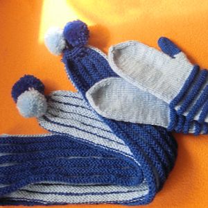 Wurm-Schal-Handschuh-Set