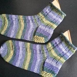 Socken, blau-gelb