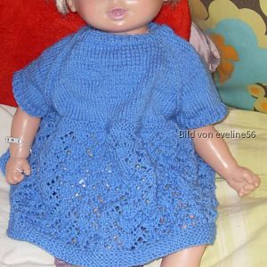 Puppenkleid aus Versailles Jeansblau
