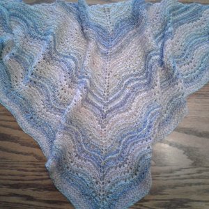 Feather and Fan Comfort Shawl