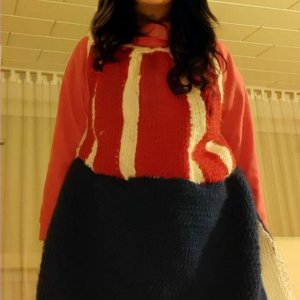 Mein selbstgestricktes Chivas-Kleid / Trikotkleid