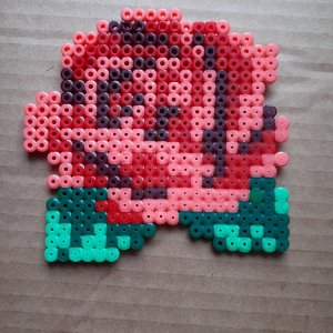 Rose aus Bügelperlen