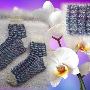 Orchideen-Socken