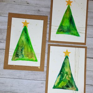 Weihnachtskarten Aquarell