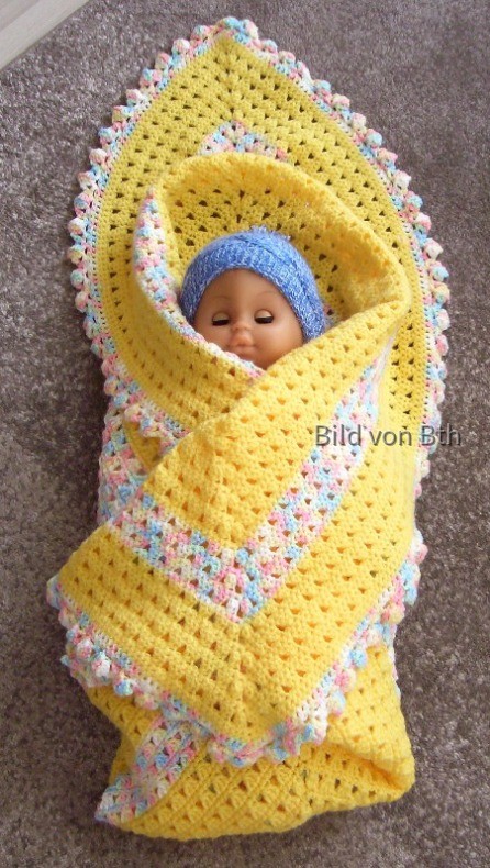 Babydecke gelb, ohne Anleitung