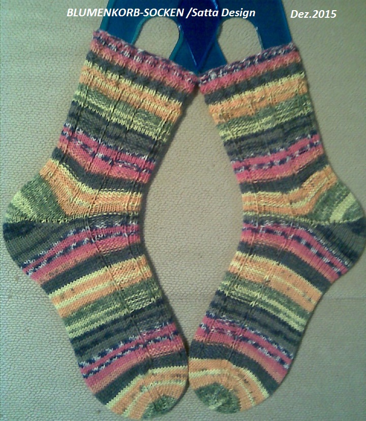 Blumenkorb-Socken