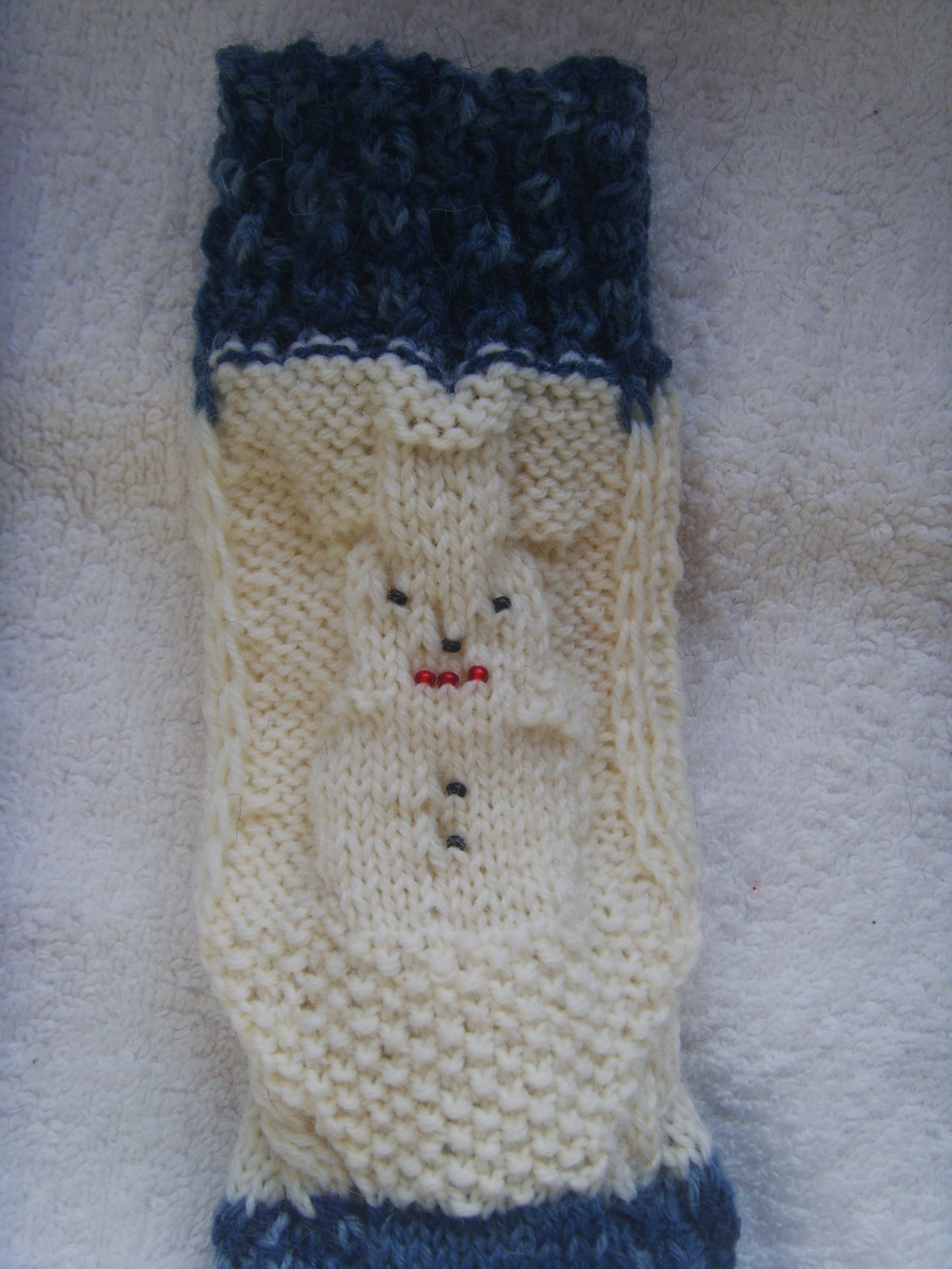 Februar Schneemann-Socken