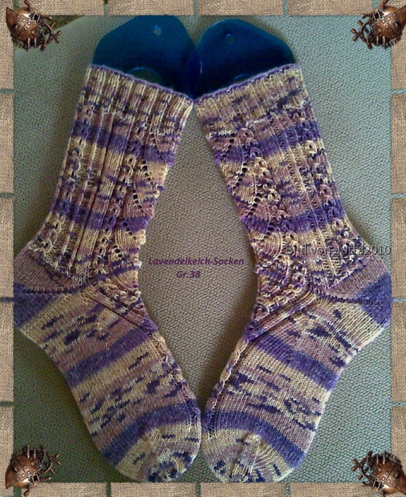 Lavendelkelch-Socken