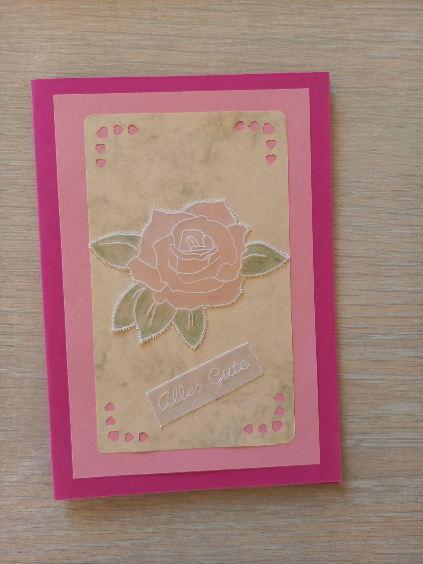Monatskarte Februar "Rosa "