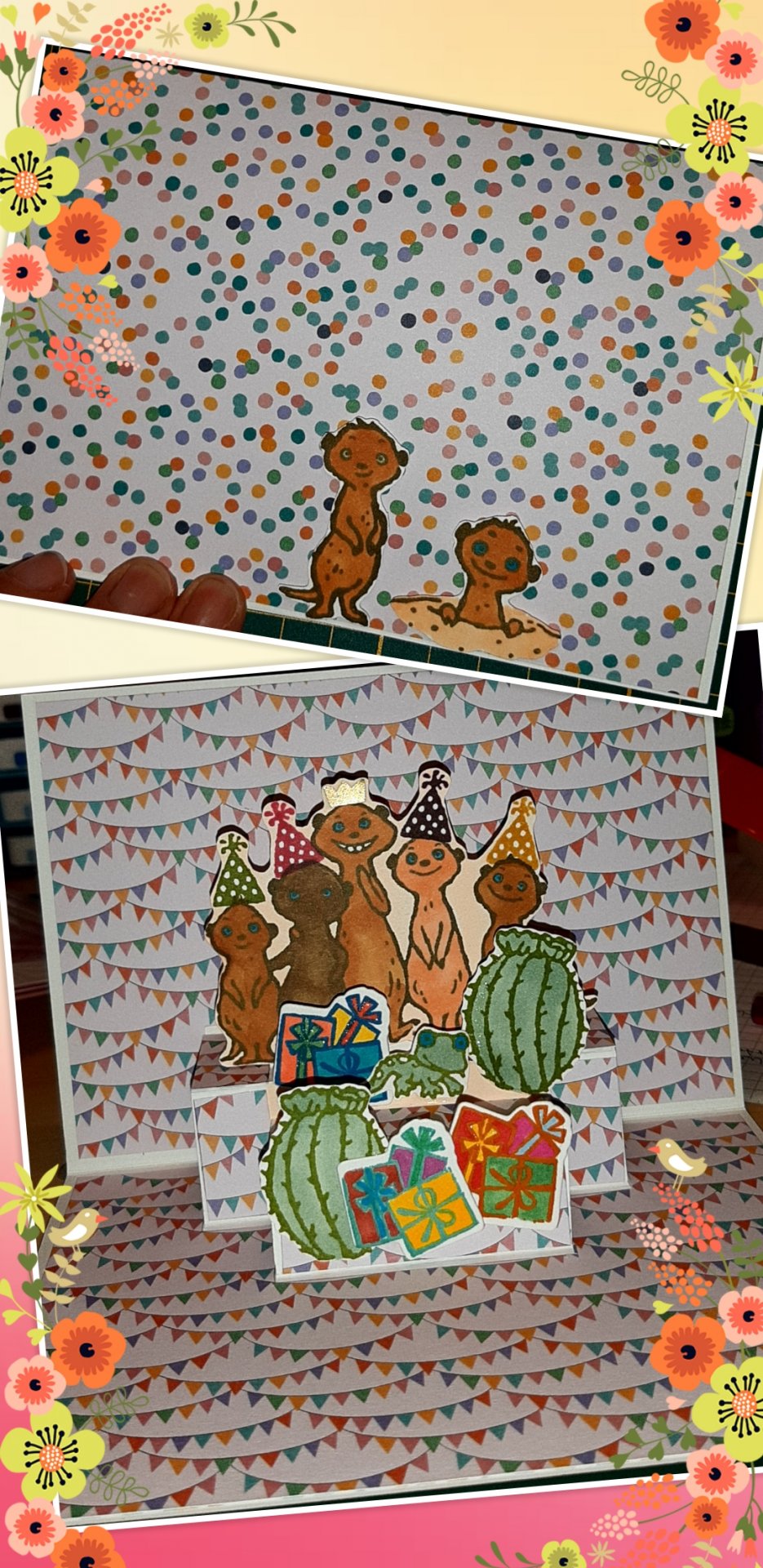 PopUp Geburtstagskarte Erdmännchen