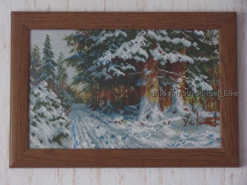 Stickbild "Winterwald" (36x23 cm)