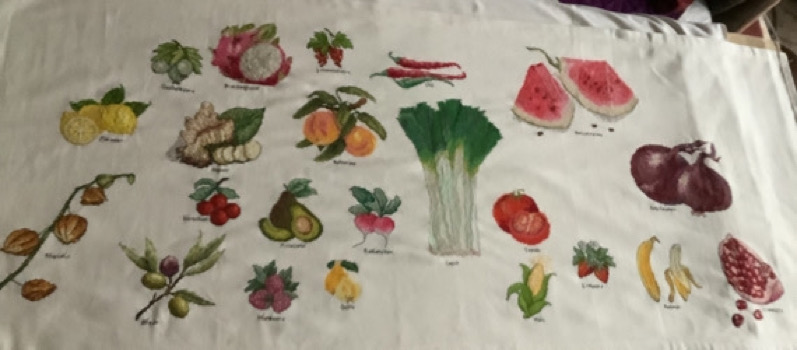 Sticktuch Obst und Gemüse