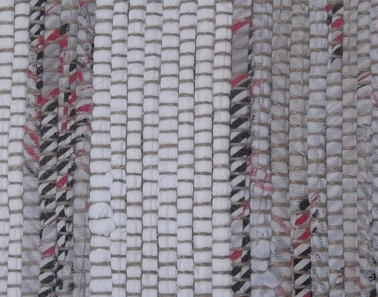 Teppich 90x135 grau-weiß Detail